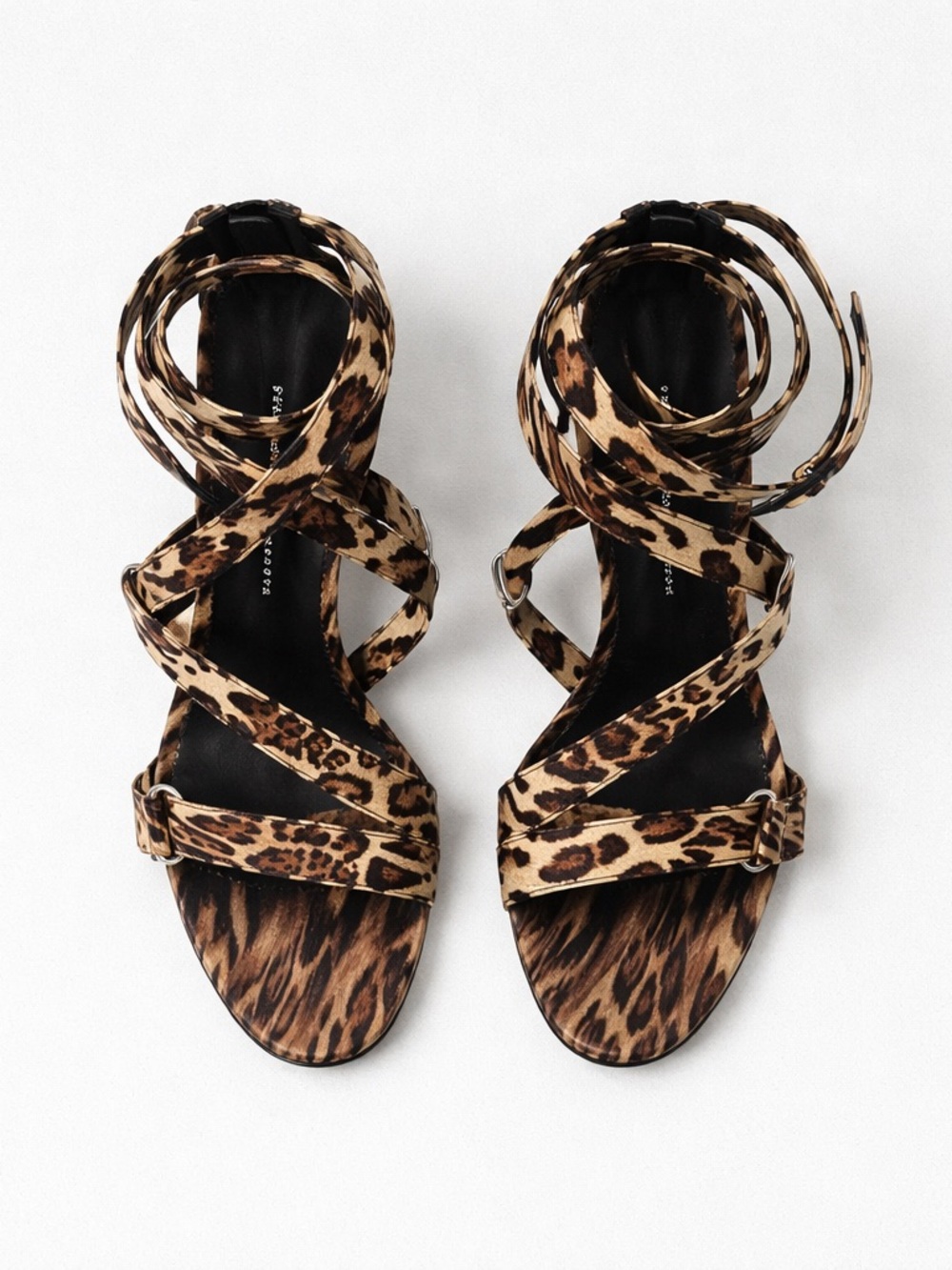 Giuseppi Zanotti Leopard Print Lace-Up Women’s Sandals